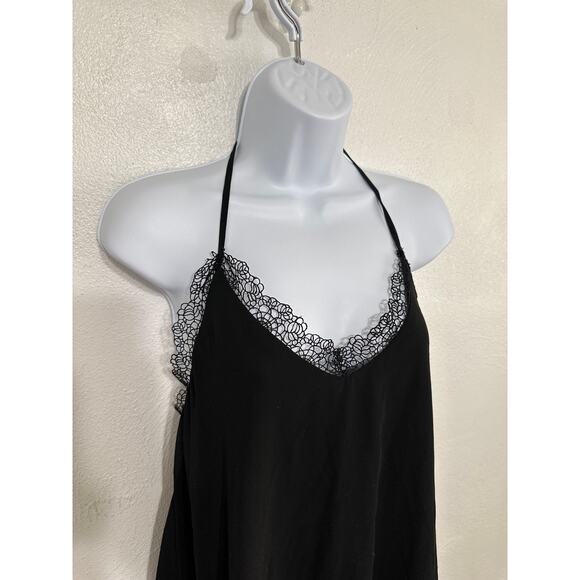 VTG Y2K Forever 21 Babydoll Sheer Dress Tunic Top M Black Dainty Dark Fairy Goth - Picture 6 of 15